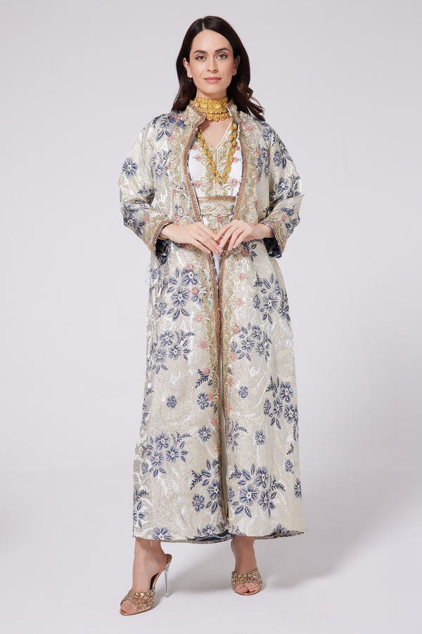 Blue flower kaftan