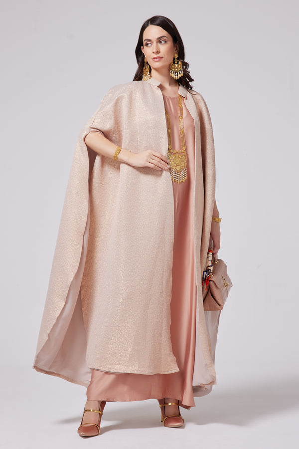 Paris Light Gold Cape Abaya